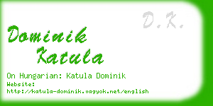 dominik katula business card